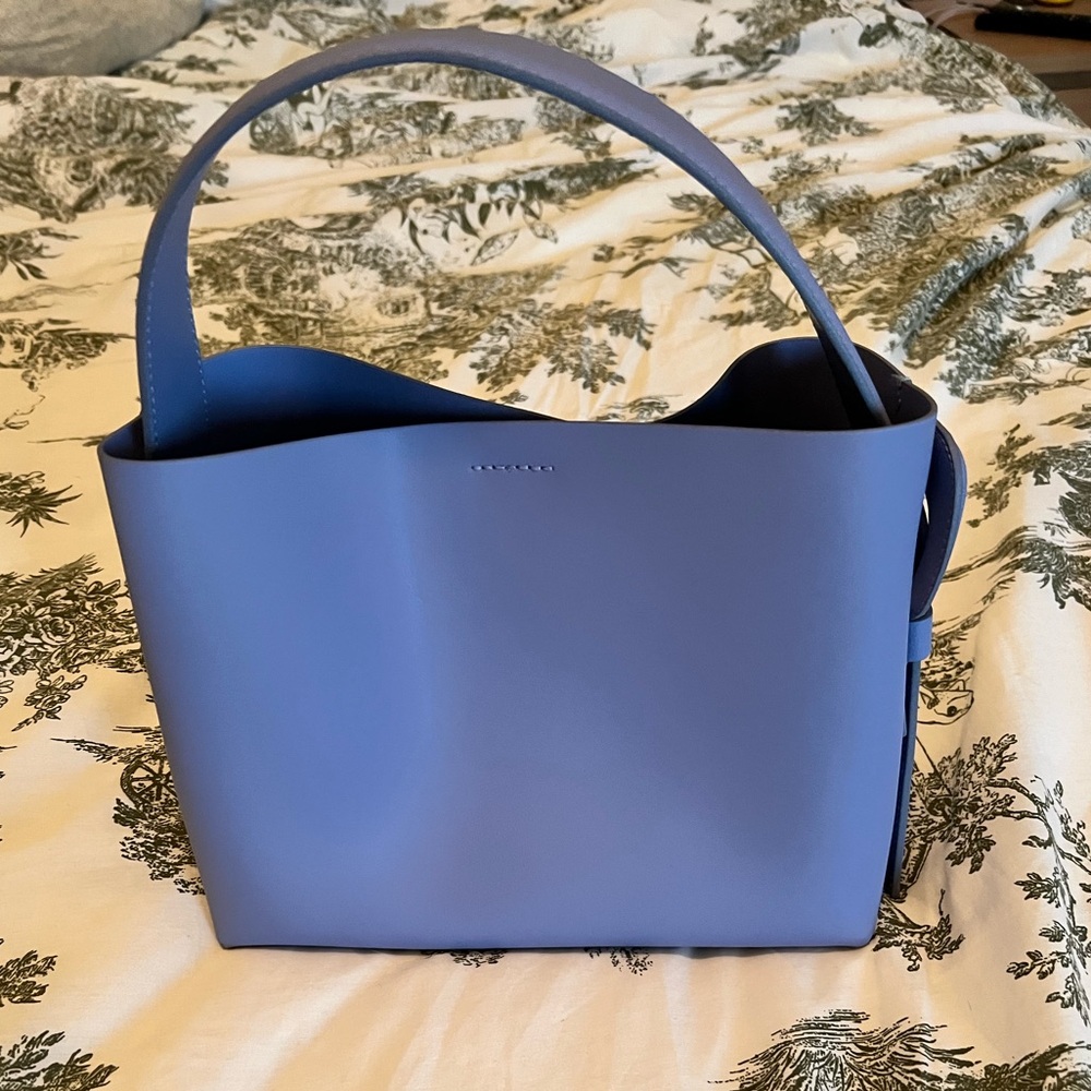 Arket Leather Crossbody Bag in Sky Blue